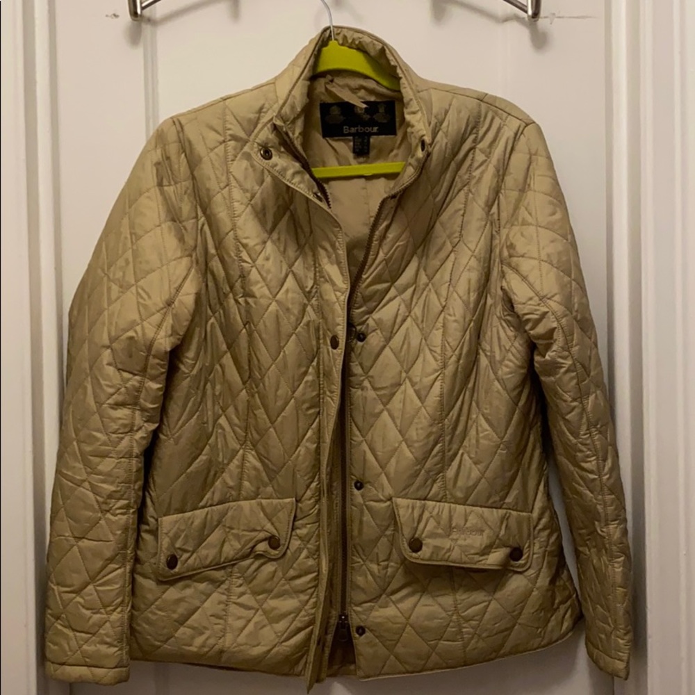 Beige Barbour jacket size 12